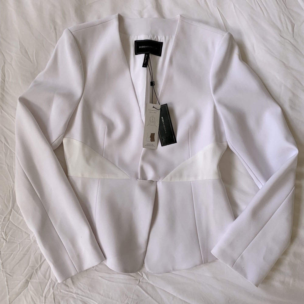 New with tags. BCBG white blazer.